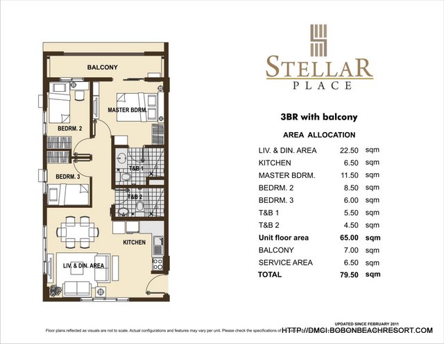 Stellar Place 3 Bedroom Layout Stellar Place 3 Bedroom Layout