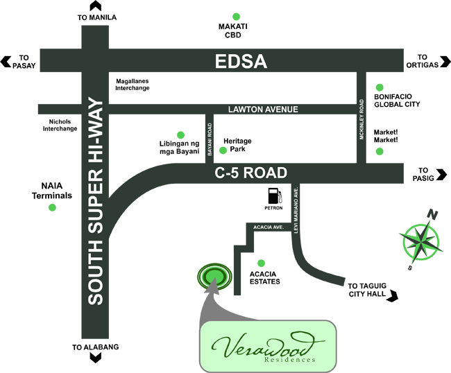 Verawood Residences Location Map