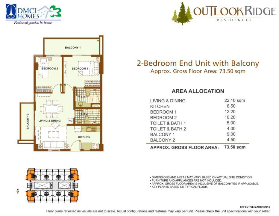 2 Bedroom B End Unit