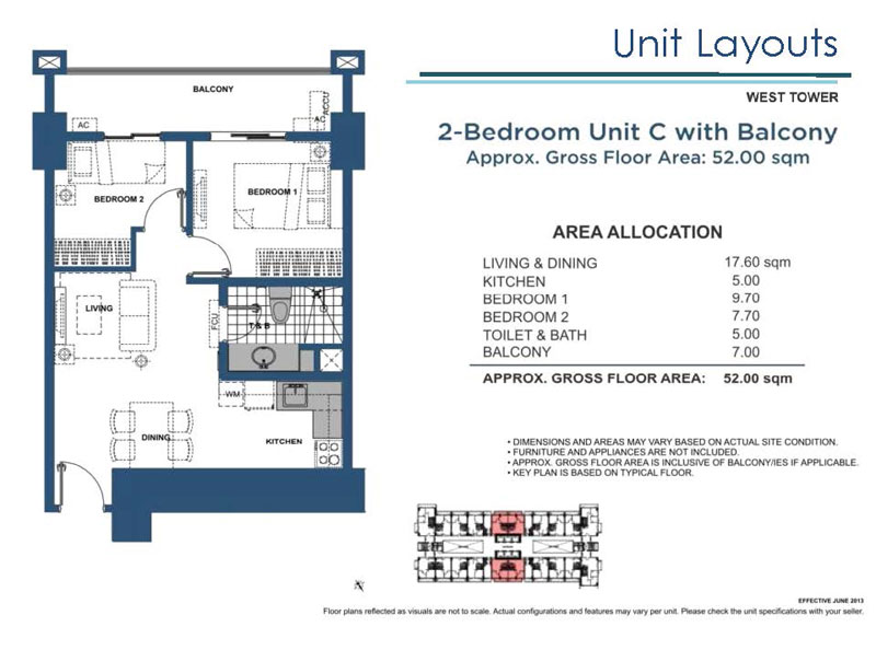 Lumiere Residences 2 Bedroom C with Balcony