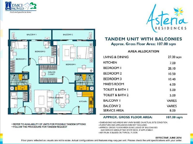 Asteria Residences Tandem Layout