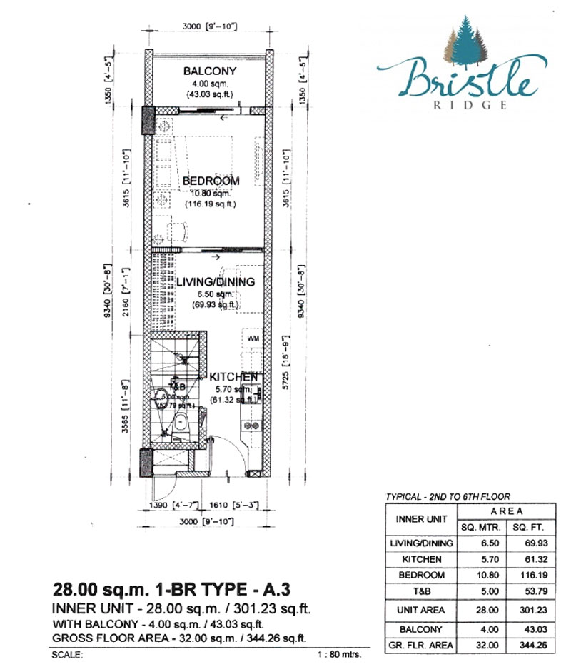 Bristle Ridge Baguio 1 Bedroom Layout