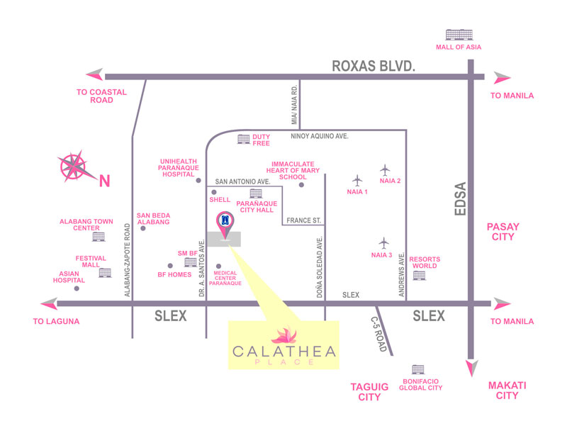 Calathea Place Location-Map