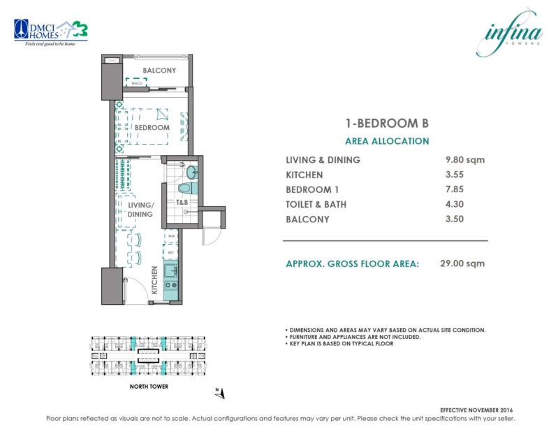 Infina Towers 1 Bedroom