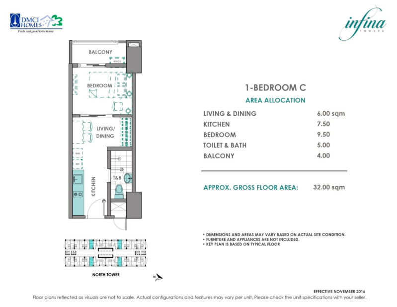 Infina Towers 1 Bedroom
