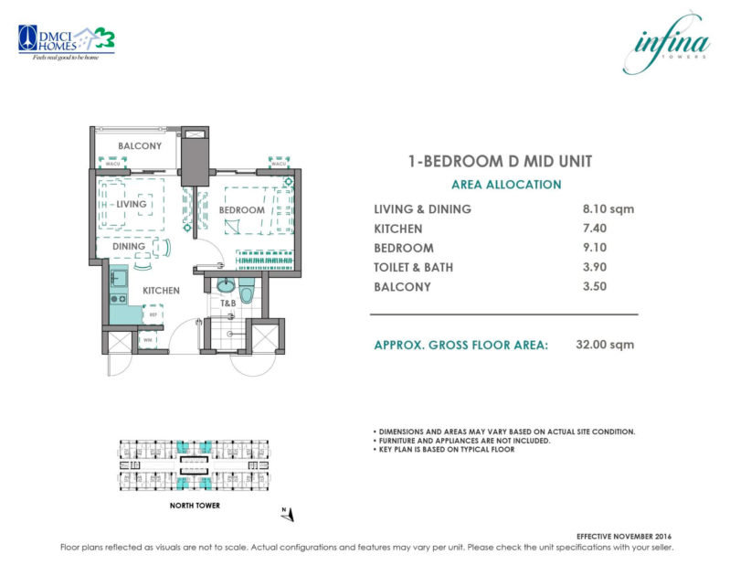 Infina Towers 1 Bedroom