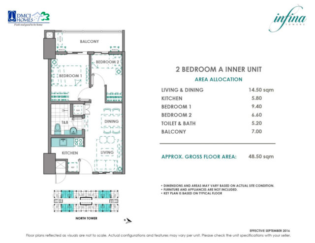Infina Towers 2 Bedroom A