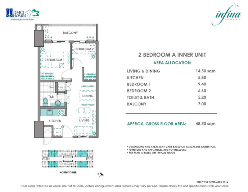 Infina Towers 2 Bedroom A
