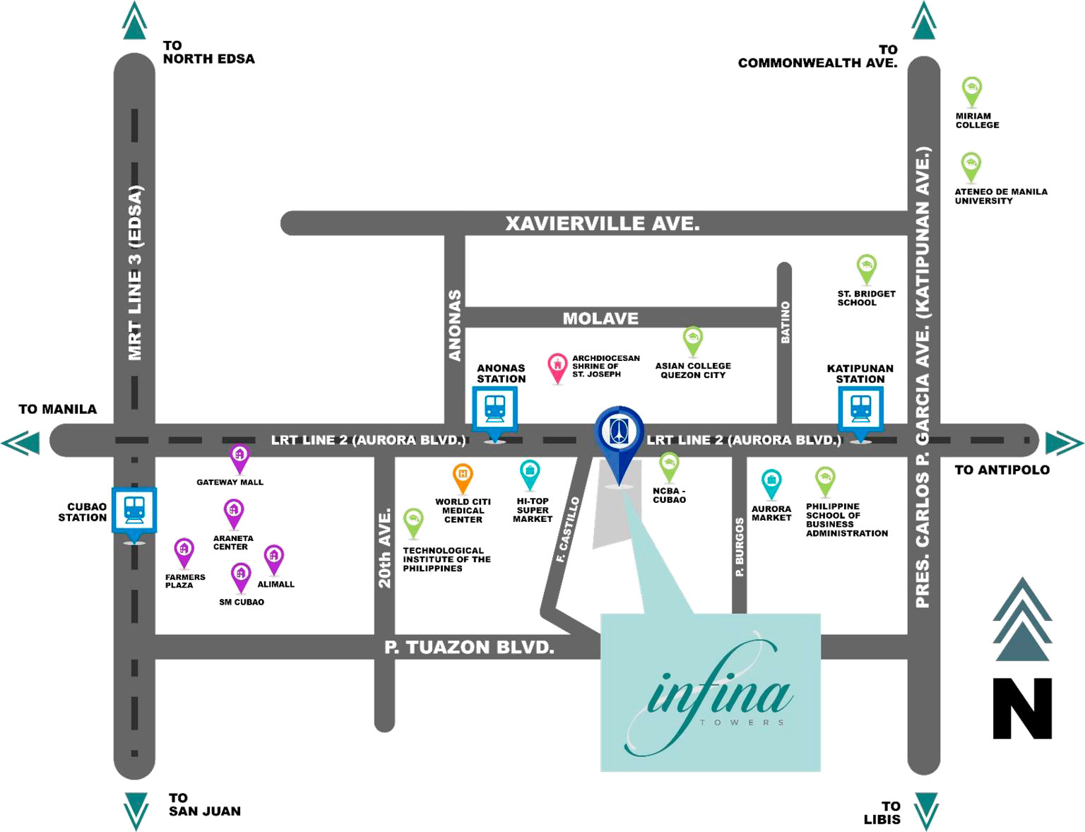 Infina Towers Location