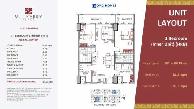 Mulberry Place 2 3 Bedroom B