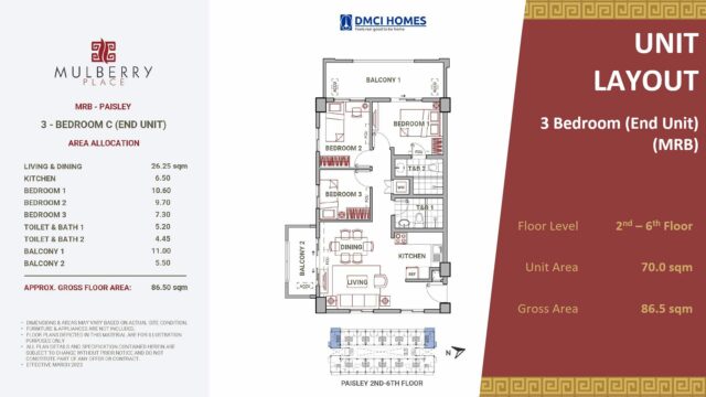 Mulberry Place 2 3 Bedroom C