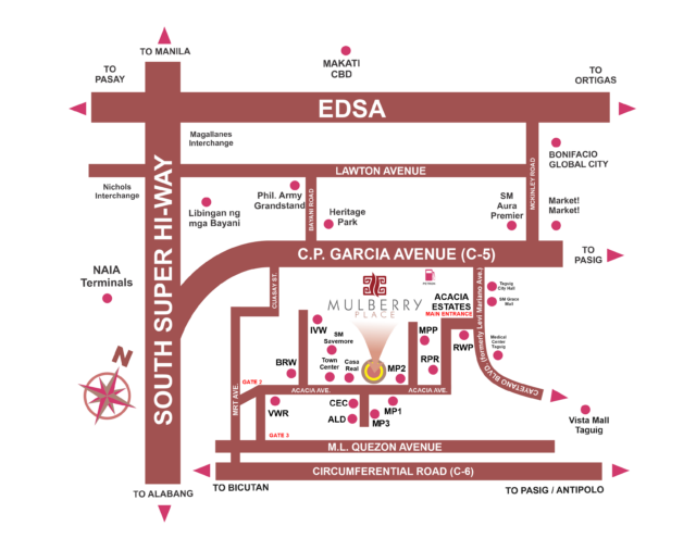 Mulberry Place 2 Location Map