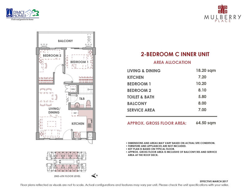Mulberry Place 2BR Layout