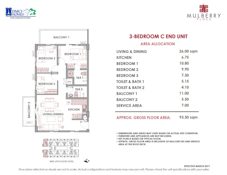 Mulberry Place 3BR Layout