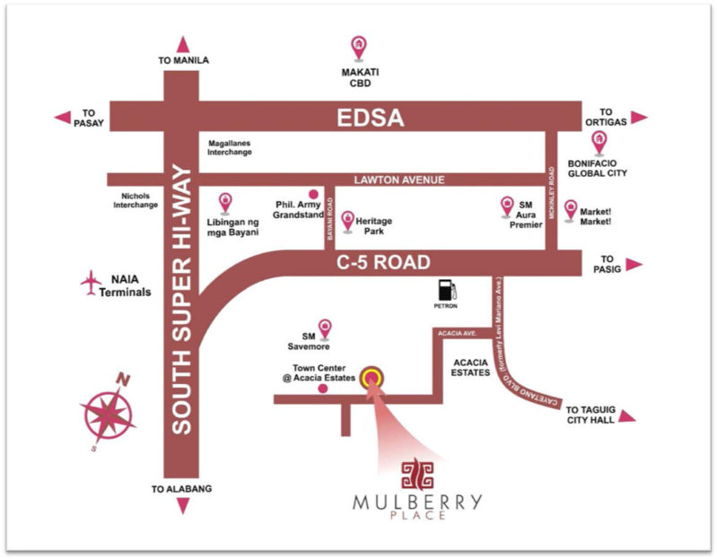 Mulberry Place Location Map
