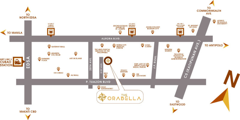 The Orabella DMCI Location Map