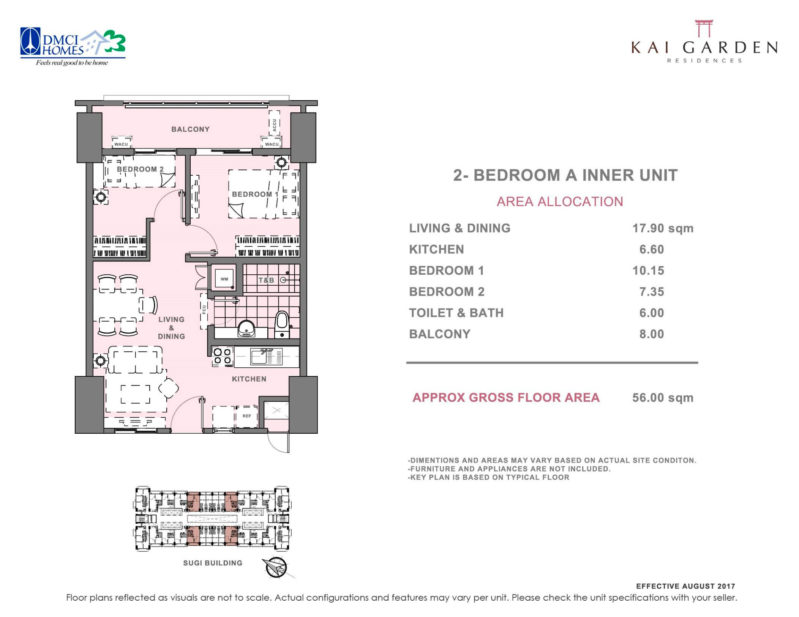 Kai Garden Residences 2 Bedroom A
