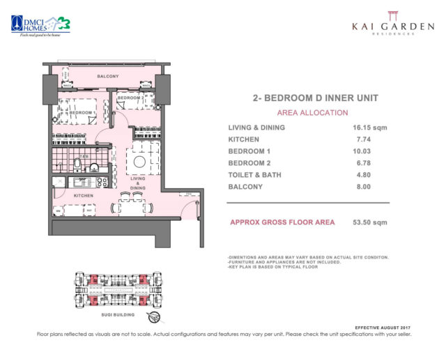 Kai Garden Residences 2 Bedroom D