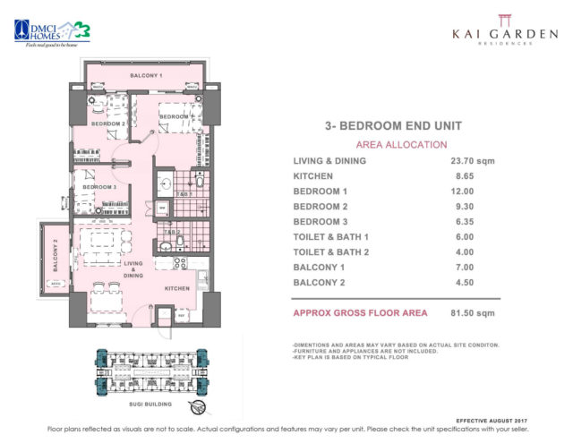 Kai Garden Residences 3 Bedroom Unit