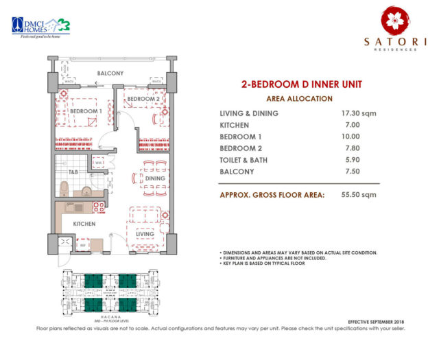 Satori Residences DMCI 2 Bedroom