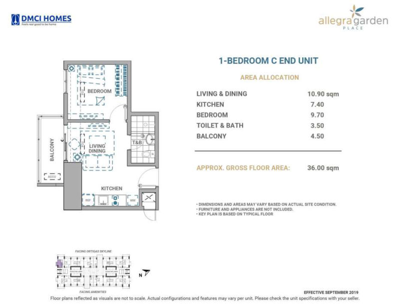 Allegra Garden Place 1 Bedroom C