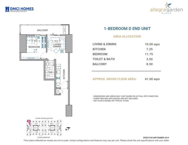 Allegra Garden Place DMCI 1 Bedroom D