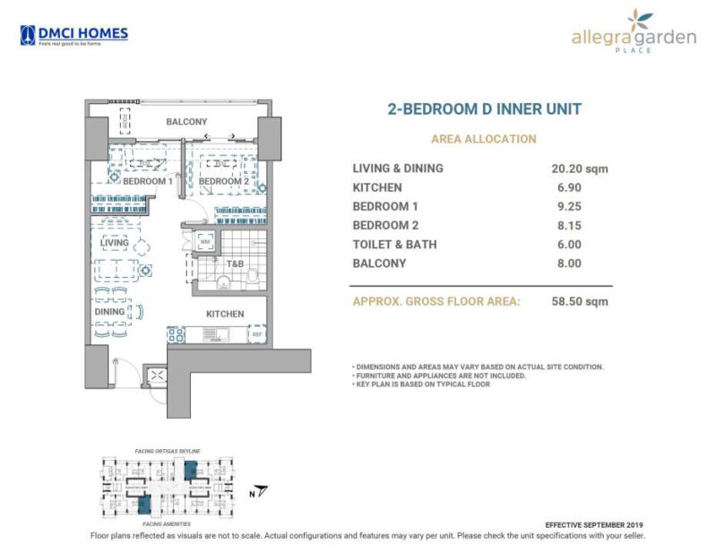 Allegra Garden Place 2BR D