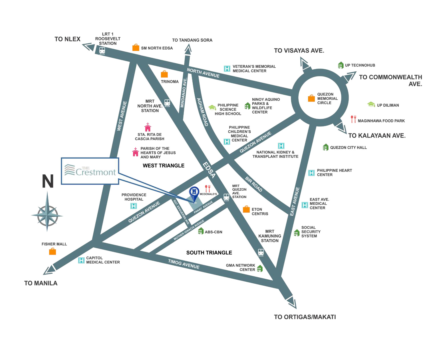The Crestmont DMCI Location Map New