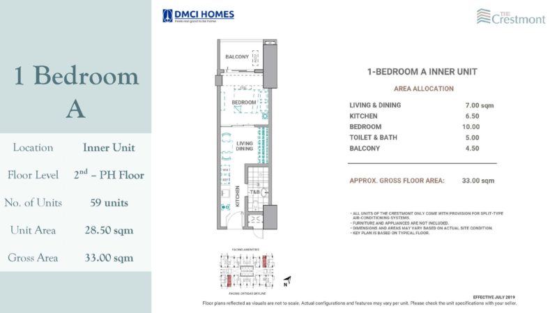 1 Bedroom Crestmont DMCI for sale