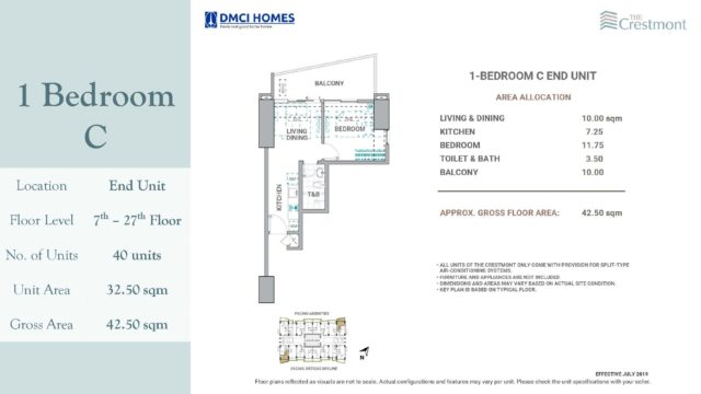 1 Bedroom Crestmont DMCI for sale 