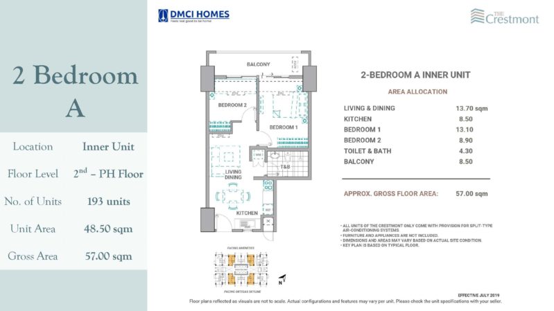 2 Bedroom Crestmont DMCI for sale