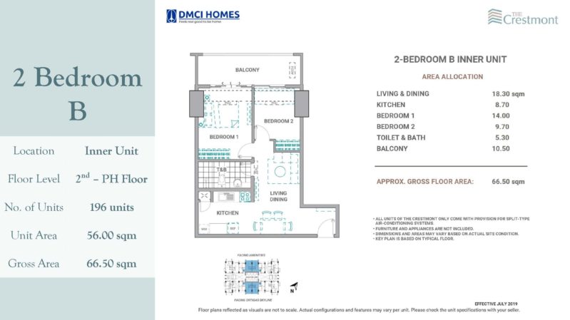 2 Bedroom Crestmont DMCI for sale