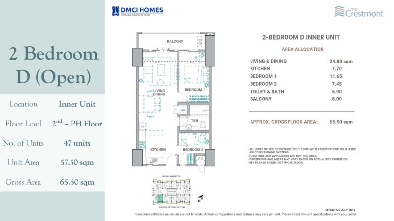 2 Bedroom Crestmont DMCI for sale