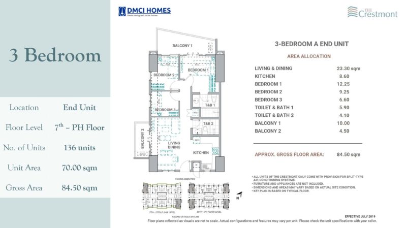 3 Bedroom Crestmont DMCI for sale