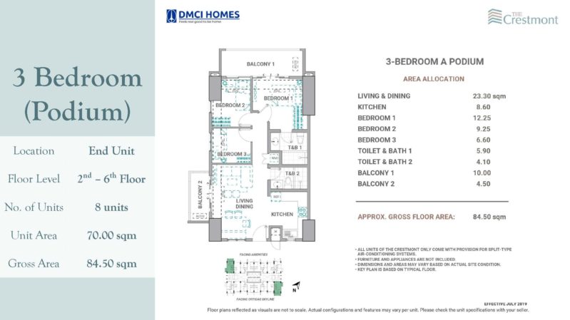 3 Bedroom Crestmont DMCI for sale 
