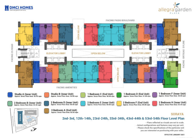 Allegra Garden Place Soraya Floorplans
