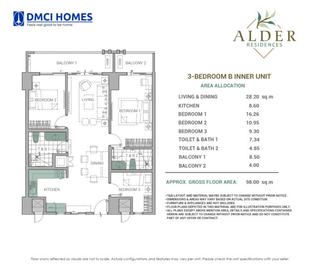 Alder Residences 3BR B
