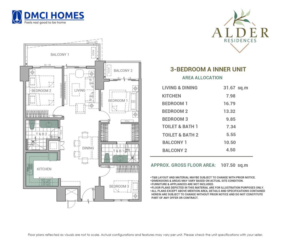 Alder Residences 3BR A