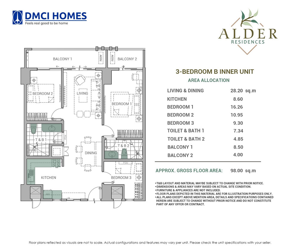 Alder Residences 3BR B