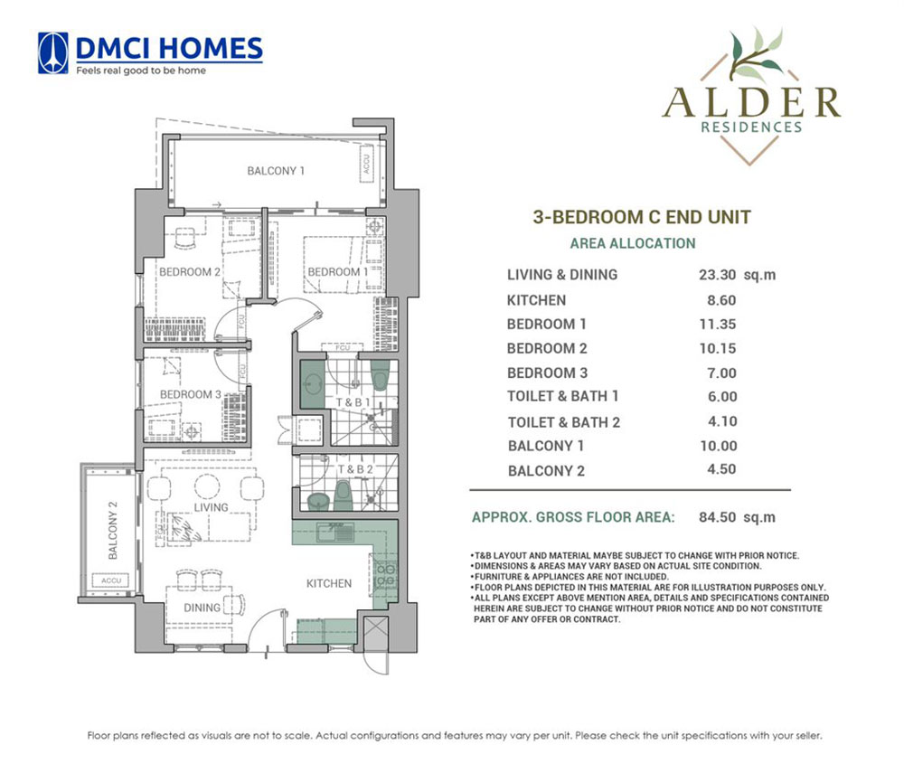 Alder Residences 3BR C