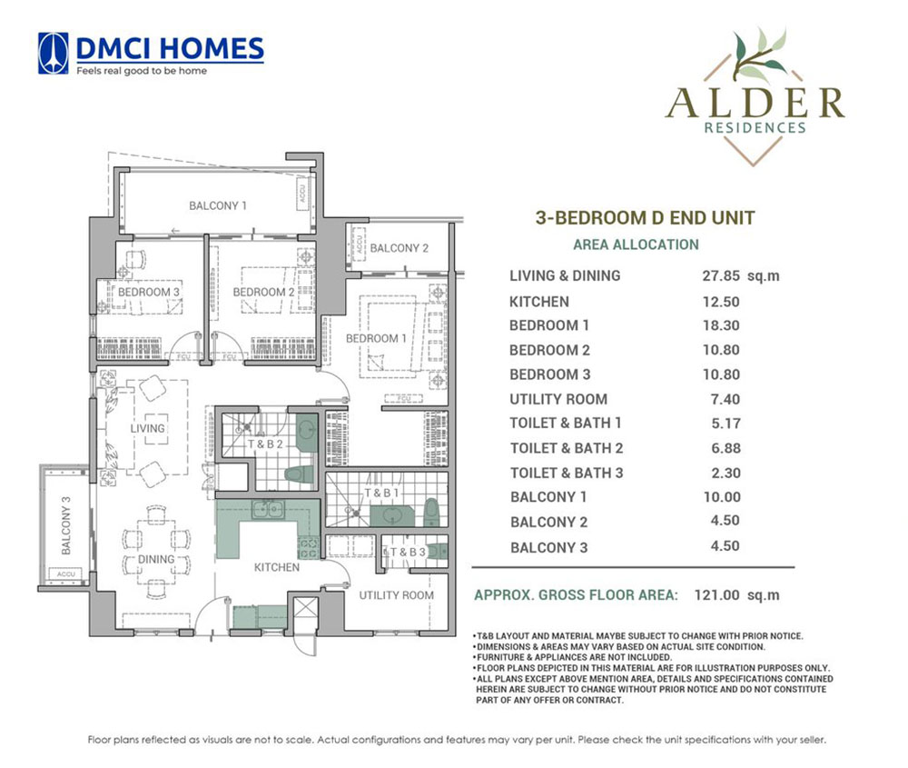 Alder Residences 3BR D