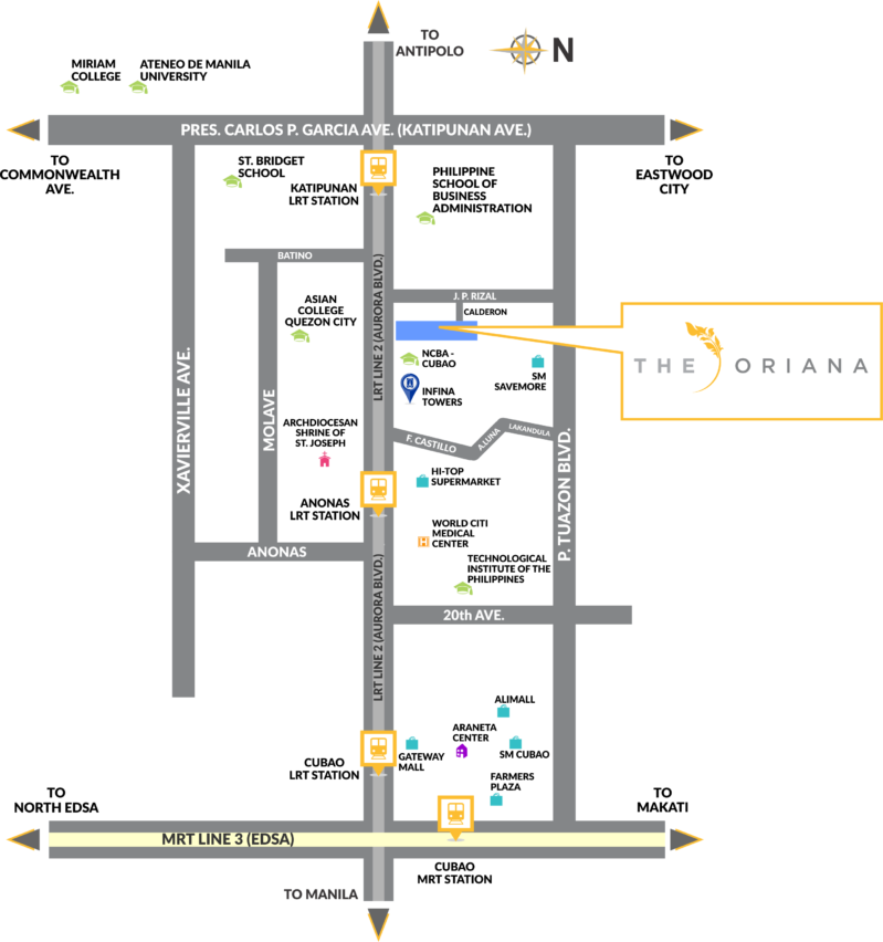 The Oriana DMCI Location