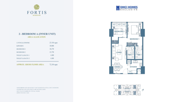 Fortis Residences 2BR A