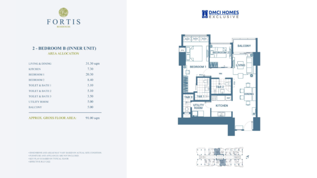 Fortis Residences 2BR B