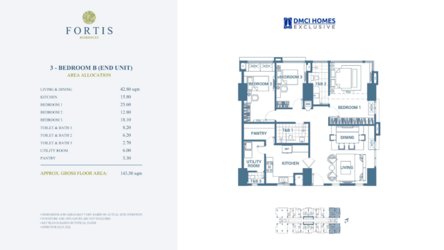 Fortis Residences 3BR B