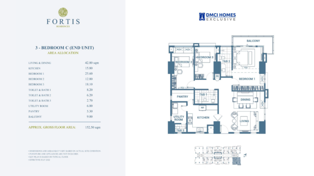 Fortis Residences 3BR C