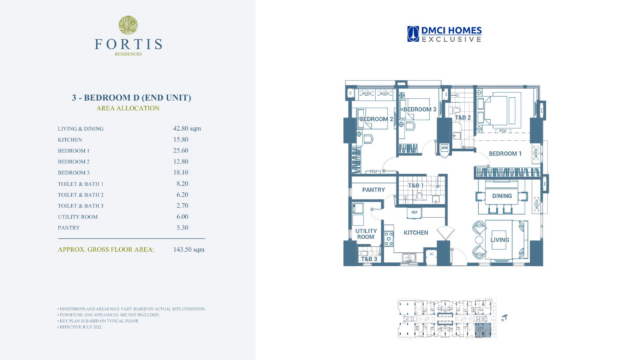 Fortis Residences 3BR D
