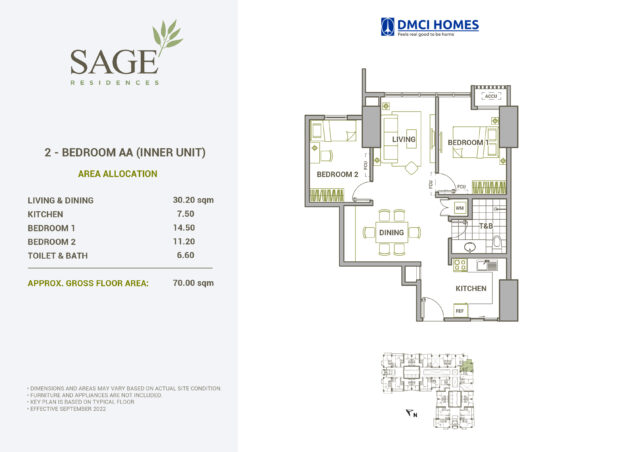Sage Residences DMCI 2BR AA