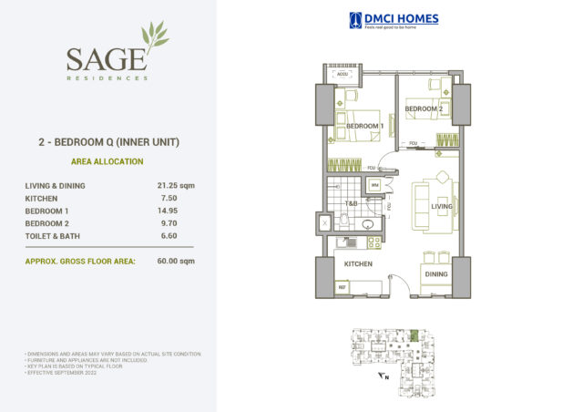 Sage Residences DMCI 2BR Q