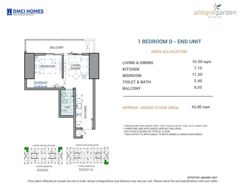 AGP 1BR D 41 sqm DMCI Homes Online